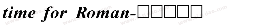 time for Roman字体转换